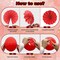 15Pcs Red Party Decorations Supplies Set, Hanging Red Paper Lanterns Paper Fans